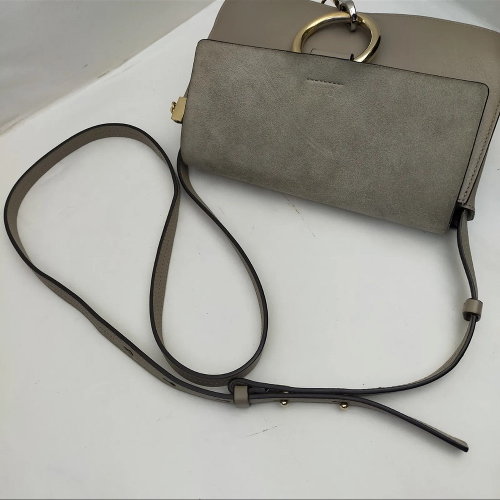AUTH Chloe Faye Shoulder Bag Crossbody Beige Tan Leather - Picture 5 of 10